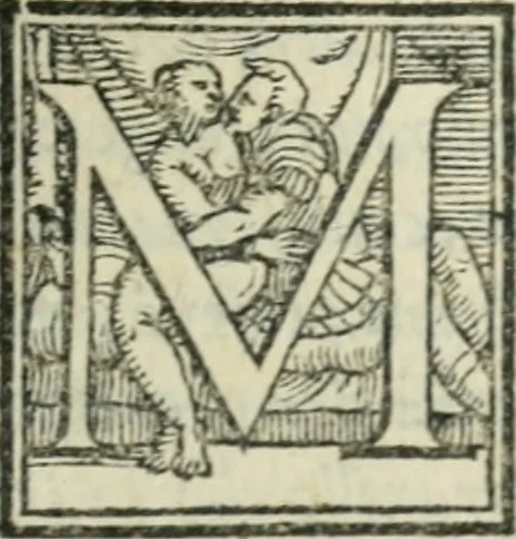 An illustration from Svpplimento delle piacevoli, ingeniose, et argutissime lettre. Indrizzate a diuersi, sotto varij, & bellissimi discorsi, nello antico volgare idioma composte, & dichiarite con moralissimi vocaboli, 1556, leaf 10