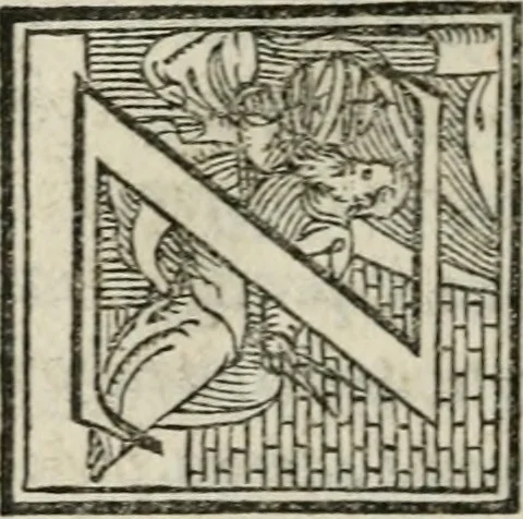 An illustration from Svpplimento delle piacevoli, ingeniose, et argutissime lettre. Indrizzate a diuersi, sotto varij, & bellissimi discorsi, nello antico volgare idioma composte, & dichiarite con moralissimi vocaboli, 1556, leaf 103