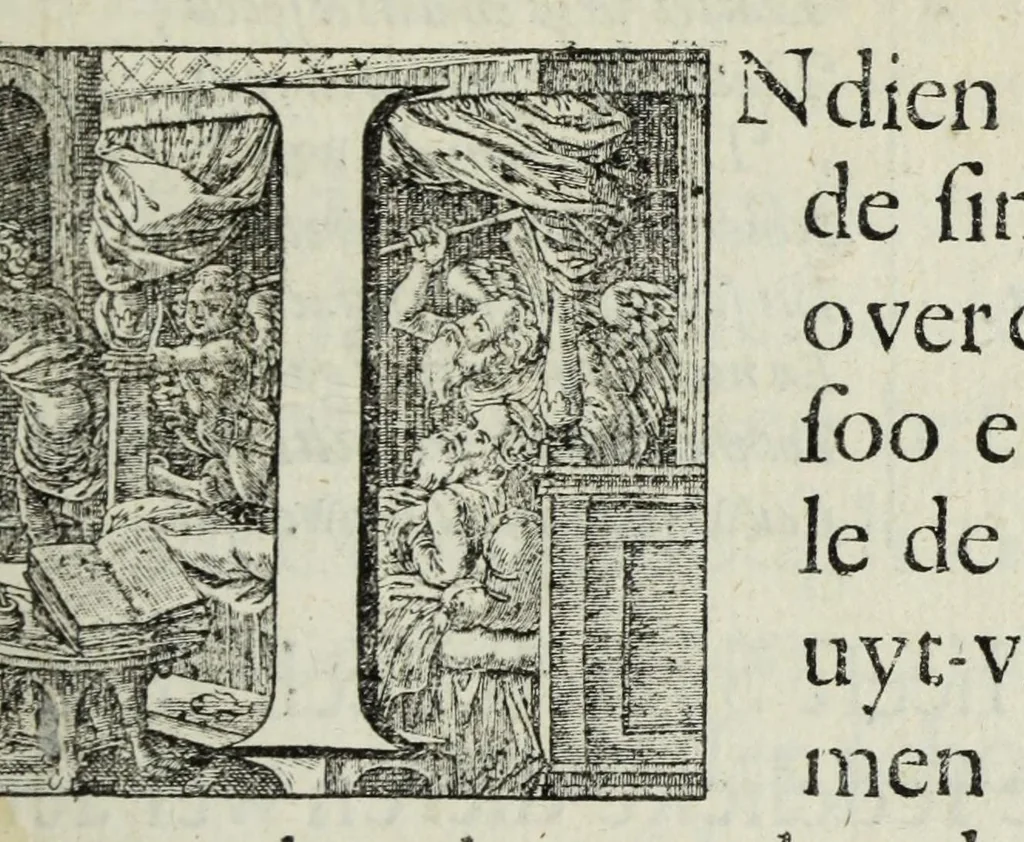 An illustration from 's Werelts begin, midden, eynde, besloten in den trou-ringh : met den proefsteen van den selven, 1637, leaf 11