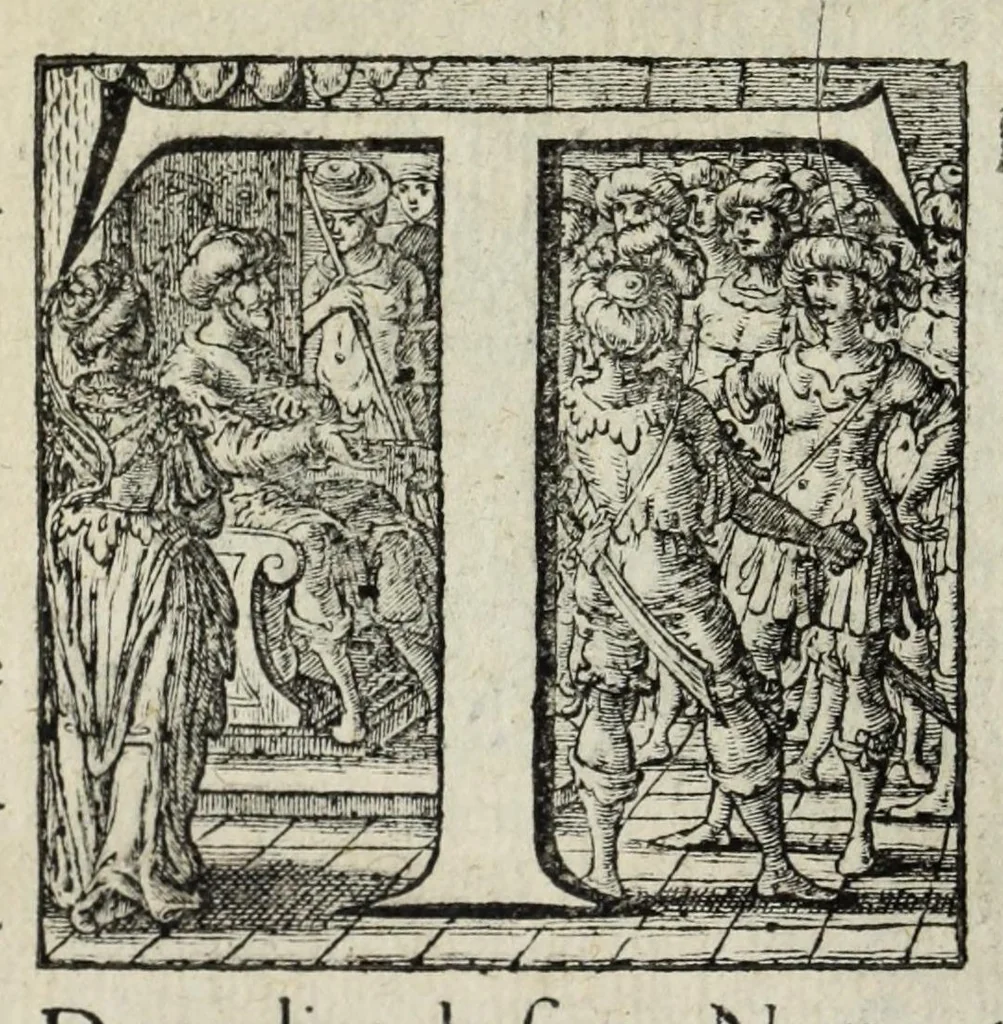 An illustration from 's Werelts begin, midden, eynde, besloten in den trou-ringh : met den proefsteen van den selven, 1637, leaf 126