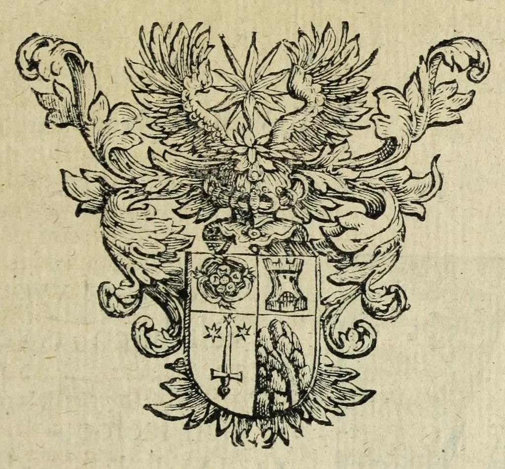 An illustration from 's Werelts begin, midden, eynde, besloten in den trou-ringh : met den proefsteen van den selven, 1637, leaf 179