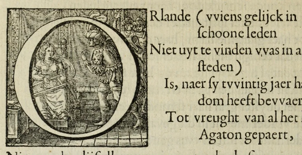 An illustration from 's Werelts begin, midden, eynde, besloten in den trou-ringh : met den proefsteen van den selven, 1637, leaf 318