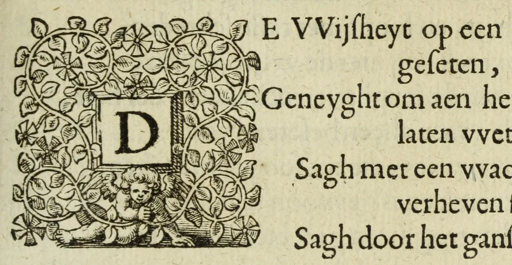 An illustration from 's Werelts begin, midden, eynde, besloten in den trou-ringh : met den proefsteen van den selven, 1637, leaf 439