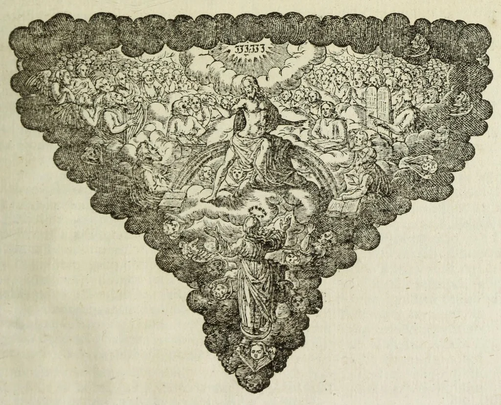 An illustration from 's Werelts begin, midden, eynde, besloten in den trou-ringh : met den proefsteen van den selven, 1637, leaf 45
