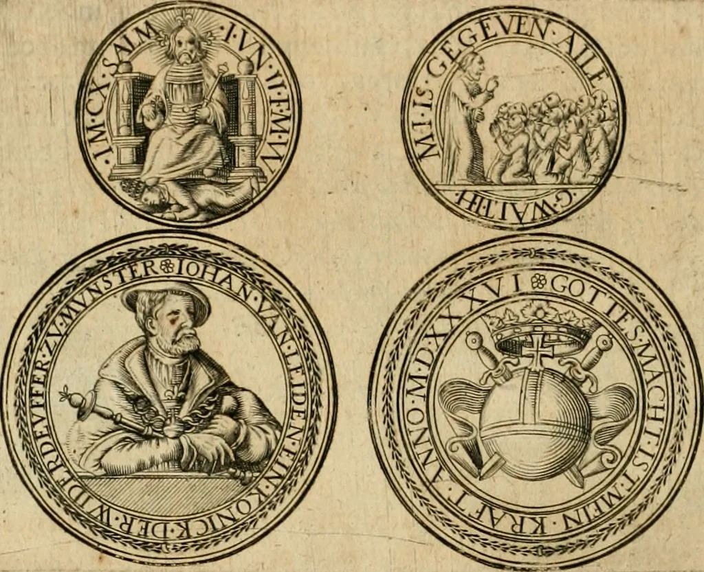 An illustration from Sylloge numismatum elegantiorum, quae diuersi impp., reges, principes, comites, respublicae diuersas ob causas ab anno 1500 ad annum usq[ue] 1600 cudi fecerunt, concinnata & historica narratione (sed breui) illustrata, 1620, leaf 111
