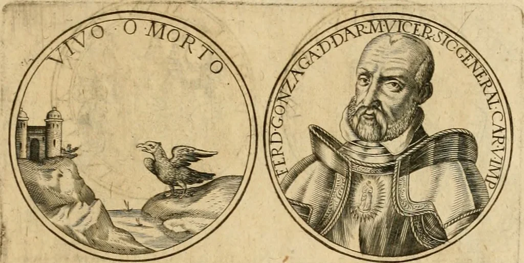 An illustration from Sylloge numismatum elegantiorum, quae diuersi impp., reges, principes, comites, respublicae diuersas ob causas ab anno 1500 ad annum usq[ue] 1600 cudi fecerunt, concinnata & historica narratione (sed breui) illustrata, 1620, leaf 122