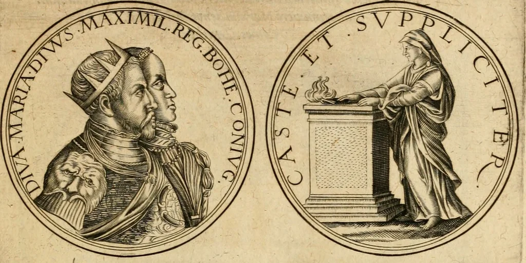 An illustration from Sylloge numismatum elegantiorum, quae diuersi impp., reges, principes, comites, respublicae diuersas ob causas ab anno 1500 ad annum usq[ue] 1600 cudi fecerunt, concinnata & historica narratione (sed breui) illustrata, 1620, leaf 162