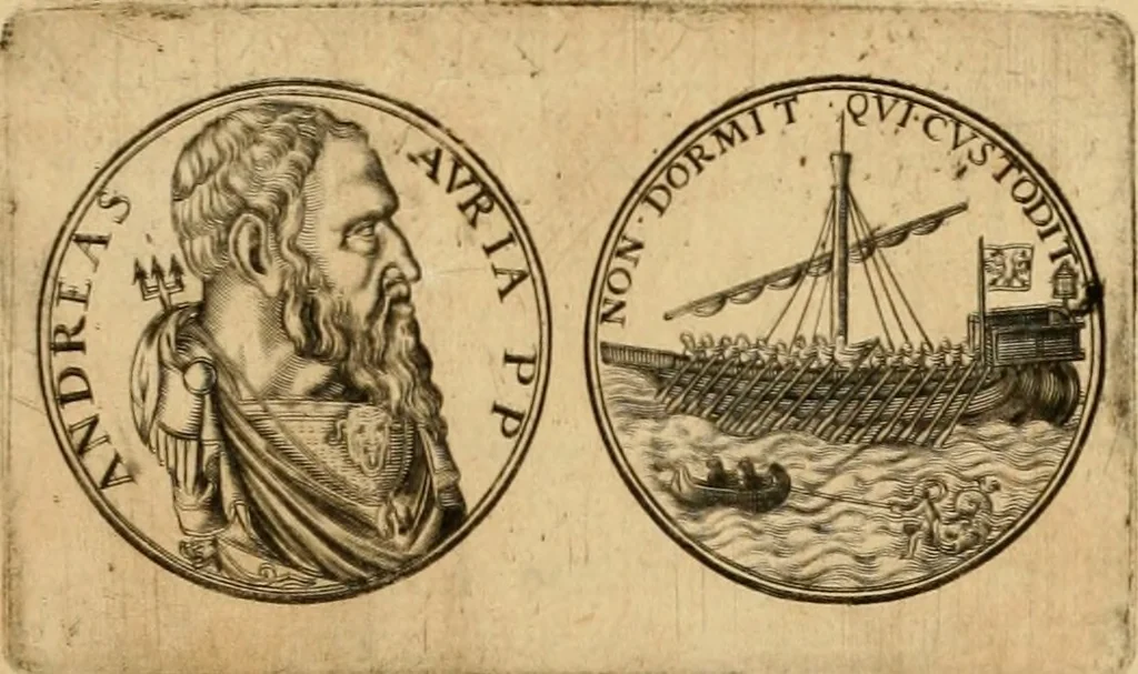 An illustration from Sylloge numismatum elegantiorum, quae diuersi impp., reges, principes, comites, respublicae diuersas ob causas ab anno 1500 ad annum usq[ue] 1600 cudi fecerunt, concinnata & historica narratione (sed breui) illustrata, 1620, leaf 168