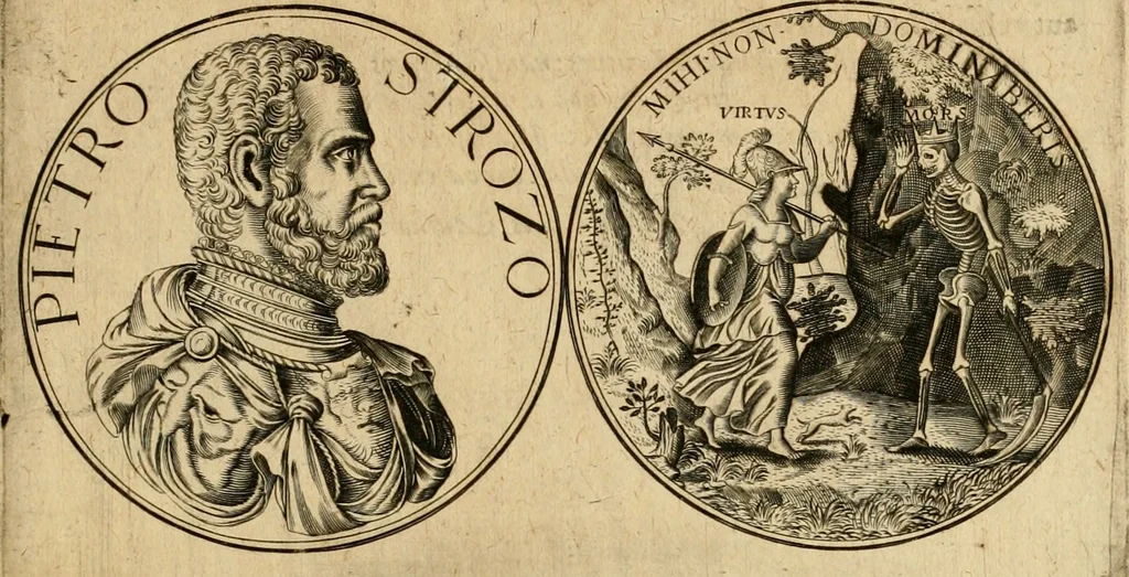An illustration from Sylloge numismatum elegantiorum, quae diuersi impp., reges, principes, comites, respublicae diuersas ob causas ab anno 1500 ad annum usq[ue] 1600 cudi fecerunt, concinnata & historica narratione (sed breui) illustrata, 1620, leaf 192