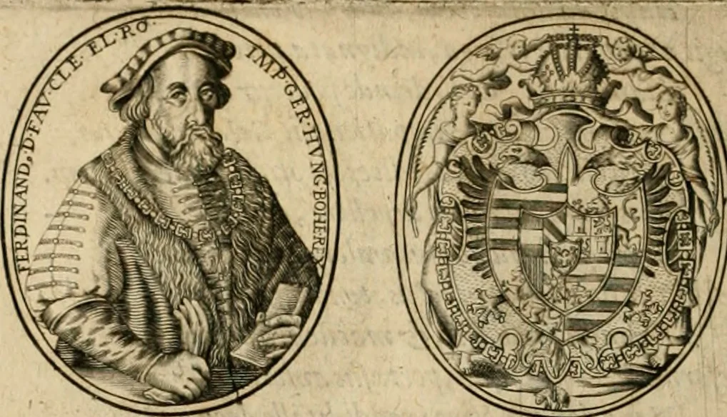 An illustration from Sylloge numismatum elegantiorum, quae diuersi impp., reges, principes, comites, respublicae diuersas ob causas ab anno 1500 ad annum usq[ue] 1600 cudi fecerunt, concinnata & historica narratione (sed breui) illustrata, 1620, leaf 205