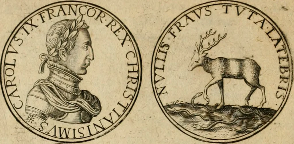 An illustration from Sylloge numismatum elegantiorum, quae diuersi impp., reges, principes, comites, respublicae diuersas ob causas ab anno 1500 ad annum usq[ue] 1600 cudi fecerunt, concinnata & historica narratione (sed breui) illustrata, 1620, leaf 231