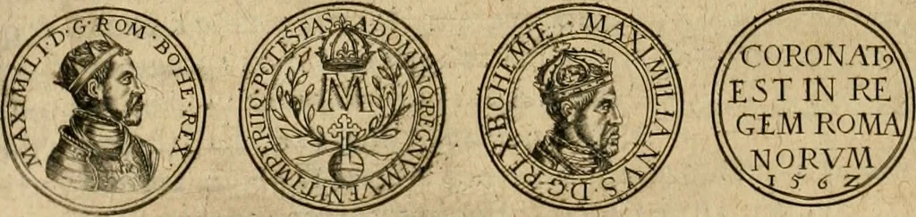 An illustration from Sylloge numismatum elegantiorum, quae diuersi impp., reges, principes, comites, respublicae diuersas ob causas ab anno 1500 ad annum usq[ue] 1600 cudi fecerunt, concinnata & historica narratione (sed breui) illustrata, 1620, leaf 233