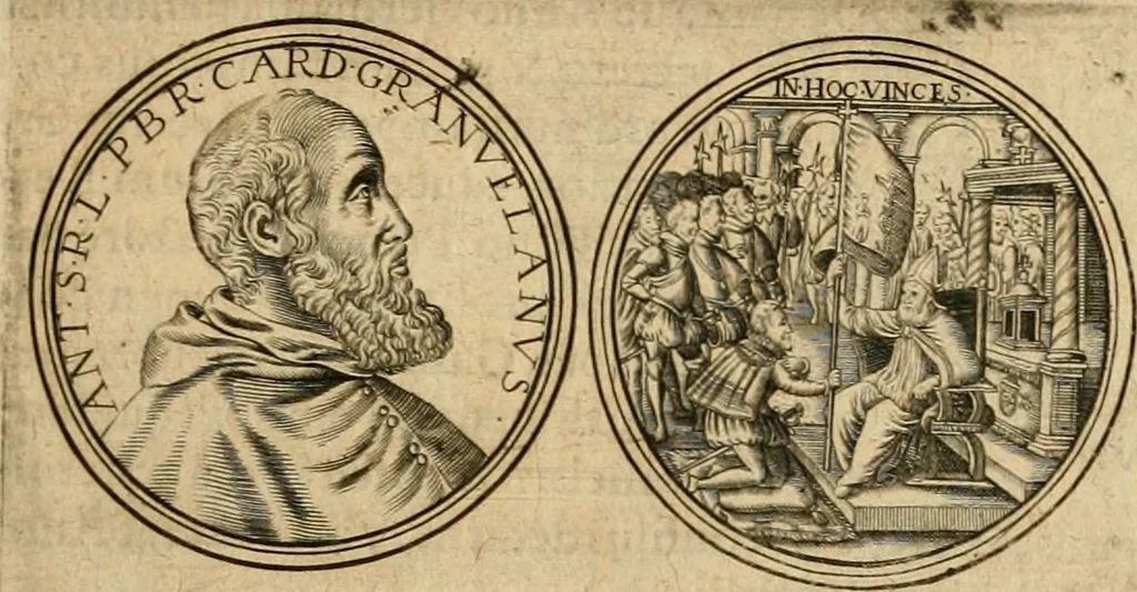 An illustration from Sylloge numismatum elegantiorum, quae diuersi impp., reges, principes, comites, respublicae diuersas ob causas ab anno 1500 ad annum usq[ue] 1600 cudi fecerunt, concinnata & historica narratione (sed breui) illustrata, 1620, leaf 252