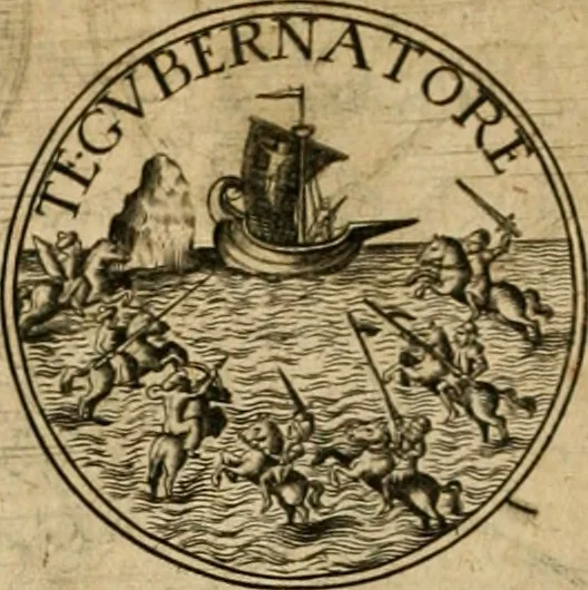 An illustration from Sylloge numismatum elegantiorum, quae diuersi impp., reges, principes, comites, respublicae diuersas ob causas ab anno 1500 ad annum usq[ue] 1600 cudi fecerunt, concinnata & historica narratione (sed breui) illustrata, 1620, leaf 255