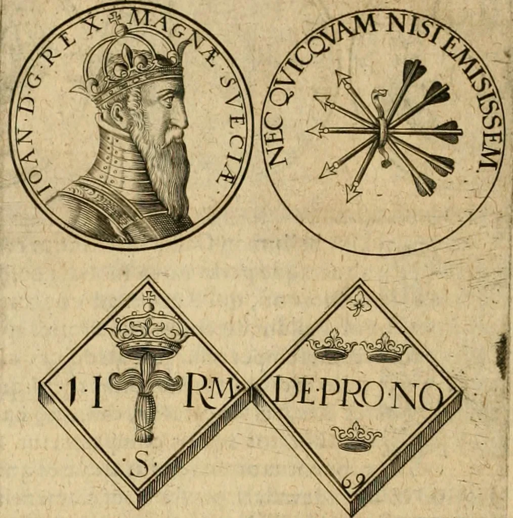 An illustration from Sylloge numismatum elegantiorum, quae diuersi impp., reges, principes, comites, respublicae diuersas ob causas ab anno 1500 ad annum usq[ue] 1600 cudi fecerunt, concinnata & historica narratione (sed breui) illustrata, 1620, leaf 265