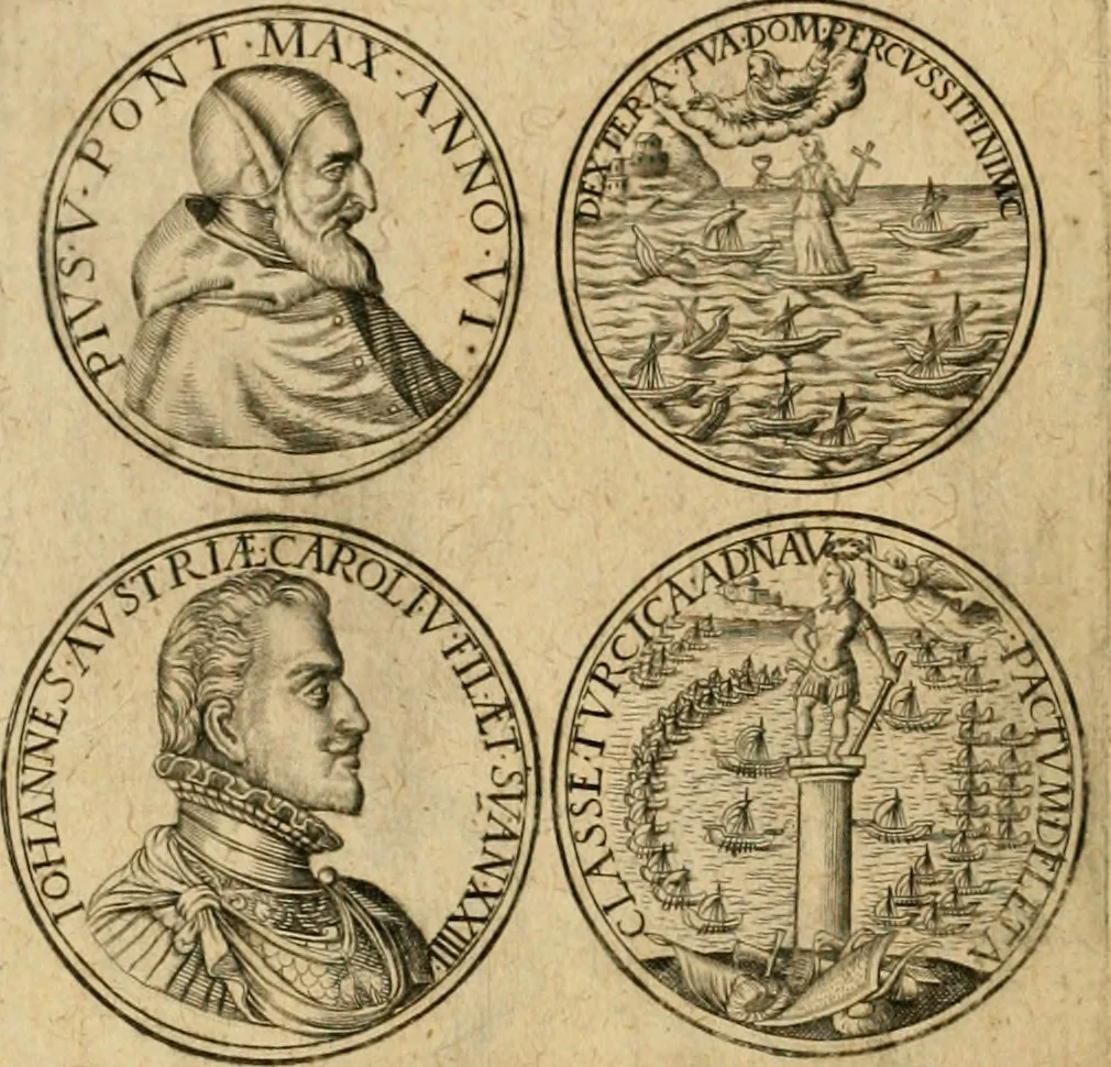 An illustration from Sylloge numismatum elegantiorum, quae diuersi impp., reges, principes, comites, respublicae diuersas ob causas ab anno 1500 ad annum usq[ue] 1600 cudi fecerunt, concinnata & historica narratione (sed breui) illustrata, 1620, leaf 267
