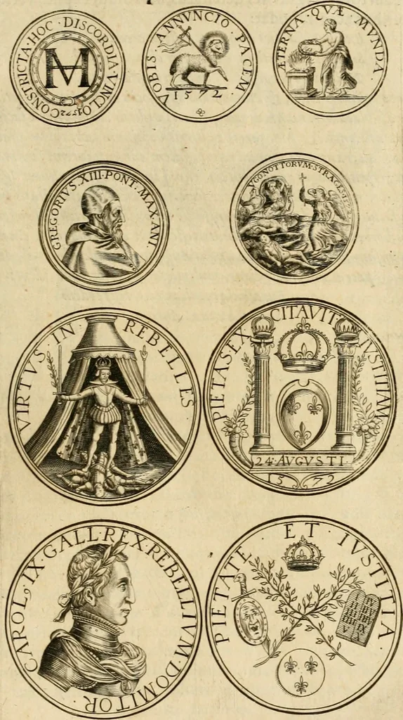 An illustration from Sylloge numismatum elegantiorum, quae diuersi impp., reges, principes, comites, respublicae diuersas ob causas ab anno 1500 ad annum usq[ue] 1600 cudi fecerunt, concinnata & historica narratione (sed breui) illustrata, 1620, leaf 272