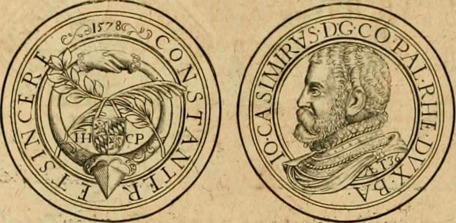 An illustration from Sylloge numismatum elegantiorum, quae diuersi impp., reges, principes, comites, respublicae diuersas ob causas ab anno 1500 ad annum usq[ue] 1600 cudi fecerunt, concinnata & historica narratione (sed breui) illustrata, 1620, leaf 297