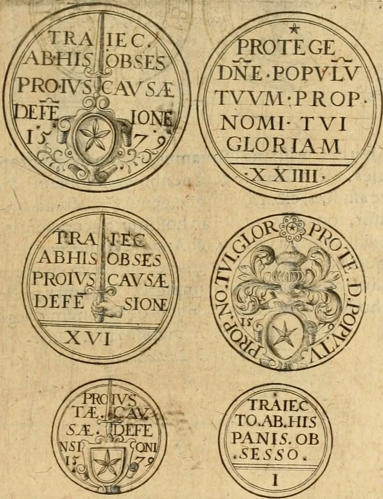 An illustration from Sylloge numismatum elegantiorum, quae diuersi impp., reges, principes, comites, respublicae diuersas ob causas ab anno 1500 ad annum usq[ue] 1600 cudi fecerunt, concinnata & historica narratione (sed breui) illustrata, 1620, leaf 304