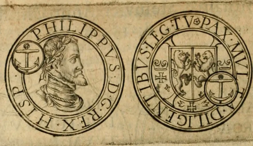 An illustration from Sylloge numismatum elegantiorum, quae diuersi impp., reges, principes, comites, respublicae diuersas ob causas ab anno 1500 ad annum usq[ue] 1600 cudi fecerunt, concinnata & historica narratione (sed breui) illustrata, 1620, leaf 305