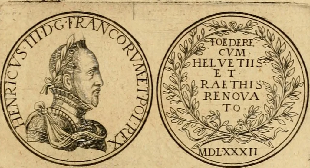 An illustration from Sylloge numismatum elegantiorum, quae diuersi impp., reges, principes, comites, respublicae diuersas ob causas ab anno 1500 ad annum usq[ue] 1600 cudi fecerunt, concinnata & historica narratione (sed breui) illustrata, 1620, leaf 318
