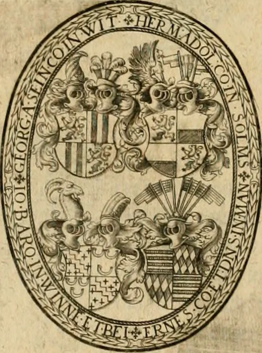 An illustration from Sylloge numismatum elegantiorum, quae diuersi impp., reges, principes, comites, respublicae diuersas ob causas ab anno 1500 ad annum usq[ue] 1600 cudi fecerunt, concinnata & historica narratione (sed breui) illustrata, 1620, leaf 323