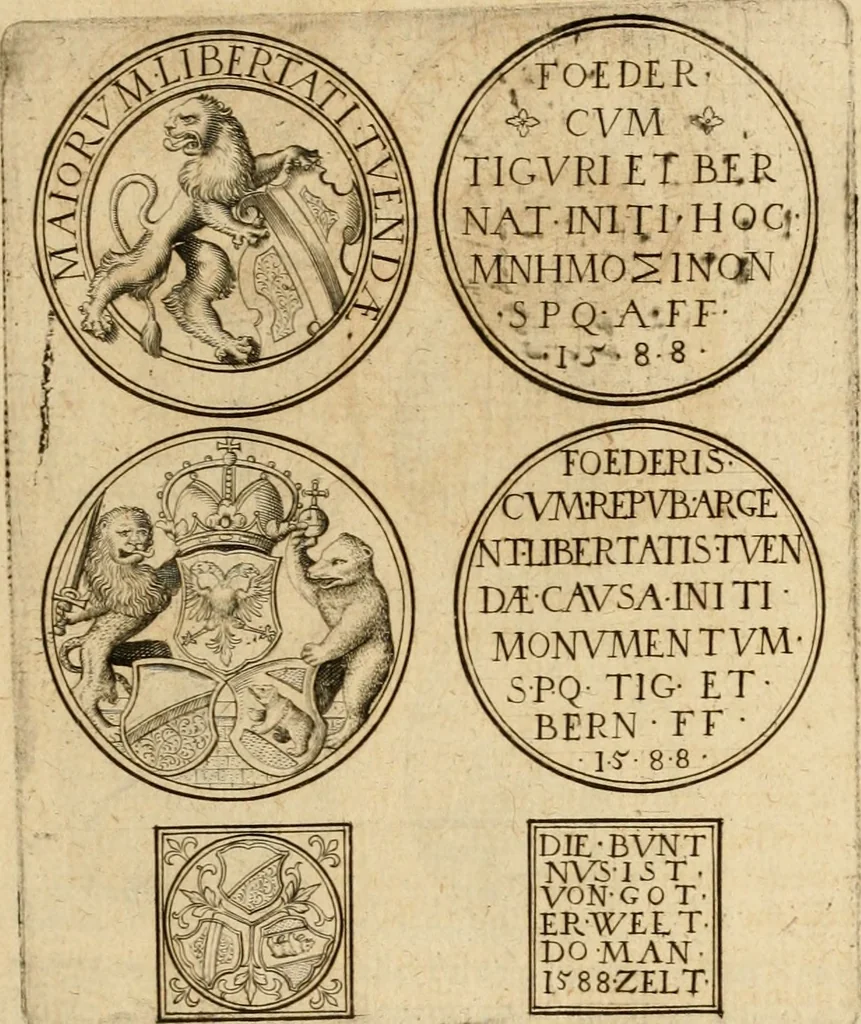 An illustration from Sylloge numismatum elegantiorum, quae diuersi impp., reges, principes, comites, respublicae diuersas ob causas ab anno 1500 ad annum usq[ue] 1600 cudi fecerunt, concinnata & historica narratione (sed breui) illustrata, 1620, leaf 336