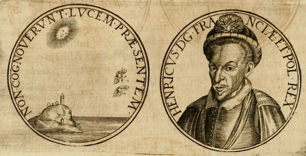 An illustration from Sylloge numismatum elegantiorum, quae diuersi impp., reges, principes, comites, respublicae diuersas ob causas ab anno 1500 ad annum usq[ue] 1600 cudi fecerunt, concinnata & historica narratione (sed breui) illustrata, 1620, leaf 345