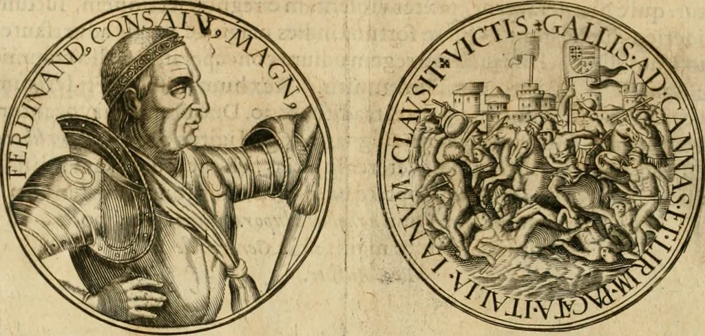 An illustration from Sylloge numismatum elegantiorum, quae diuersi impp., reges, principes, comites, respublicae diuersas ob causas ab anno 1500 ad annum usq[ue] 1600 cudi fecerunt, concinnata & historica narratione (sed breui) illustrata, 1620, leaf 35