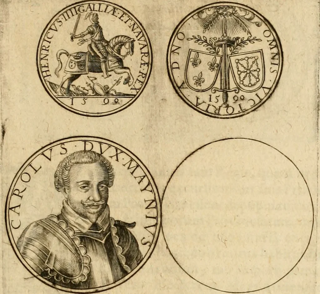 An illustration from Sylloge numismatum elegantiorum, quae diuersi impp., reges, principes, comites, respublicae diuersas ob causas ab anno 1500 ad annum usq[ue] 1600 cudi fecerunt, concinnata & historica narratione (sed breui) illustrata, 1620, leaf 352
