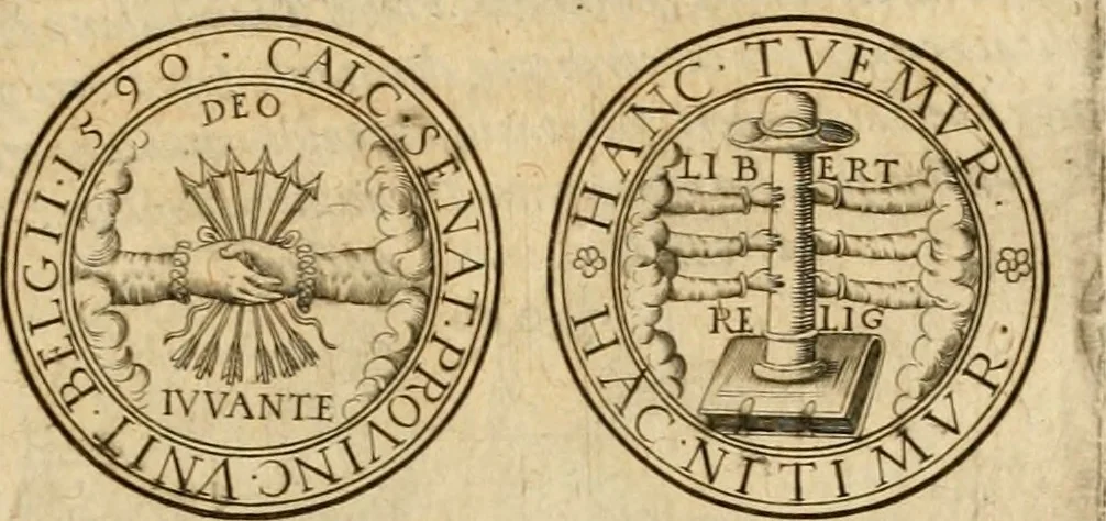 An illustration from Sylloge numismatum elegantiorum, quae diuersi impp., reges, principes, comites, respublicae diuersas ob causas ab anno 1500 ad annum usq[ue] 1600 cudi fecerunt, concinnata & historica narratione (sed breui) illustrata, 1620, leaf 354