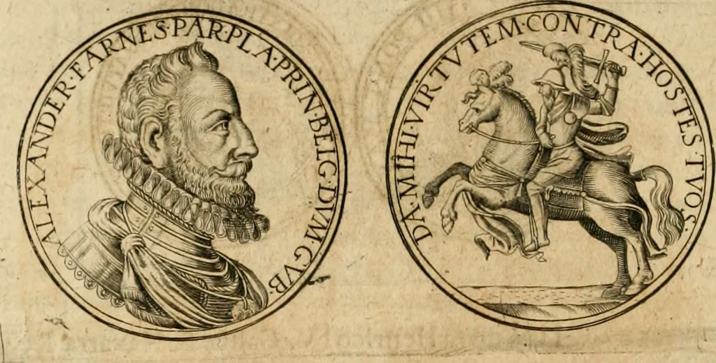 An illustration from Sylloge numismatum elegantiorum, quae diuersi impp., reges, principes, comites, respublicae diuersas ob causas ab anno 1500 ad annum usq[ue] 1600 cudi fecerunt, concinnata & historica narratione (sed breui) illustrata, 1620, leaf 359