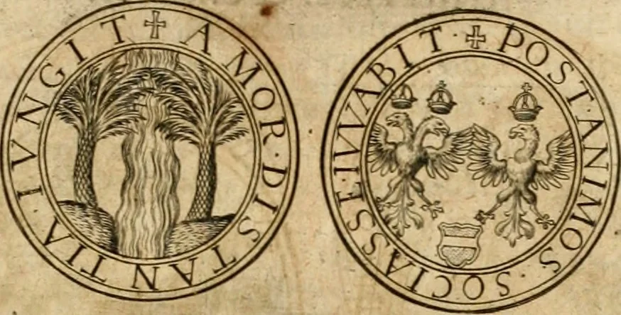 An illustration from Sylloge numismatum elegantiorum, quae diuersi impp., reges, principes, comites, respublicae diuersas ob causas ab anno 1500 ad annum usq[ue] 1600 cudi fecerunt, concinnata & historica narratione (sed breui) illustrata, 1620, leaf 360
