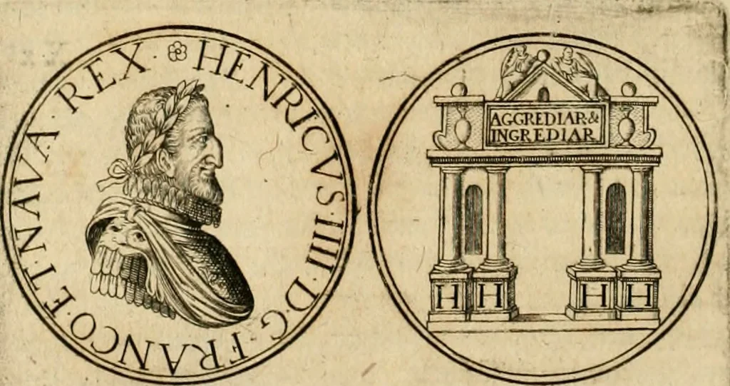 An illustration from Sylloge numismatum elegantiorum, quae diuersi impp., reges, principes, comites, respublicae diuersas ob causas ab anno 1500 ad annum usq[ue] 1600 cudi fecerunt, concinnata & historica narratione (sed breui) illustrata, 1620, leaf 375