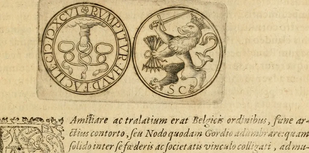 An illustration from Sylloge numismatum elegantiorum, quae diuersi impp., reges, principes, comites, respublicae diuersas ob causas ab anno 1500 ad annum usq[ue] 1600 cudi fecerunt, concinnata & historica narratione (sed breui) illustrata, 1620, leaf 396