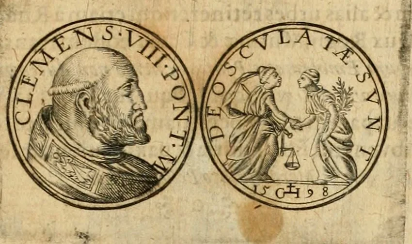 An illustration from Sylloge numismatum elegantiorum, quae diuersi impp., reges, principes, comites, respublicae diuersas ob causas ab anno 1500 ad annum usq[ue] 1600 cudi fecerunt, concinnata & historica narratione (sed breui) illustrata, 1620, leaf 400