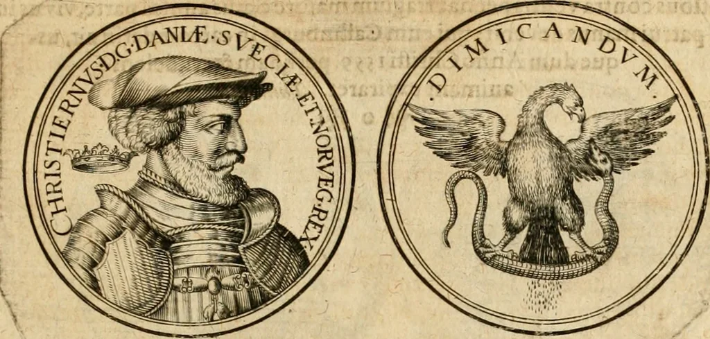 An illustration from Sylloge numismatum elegantiorum, quae diuersi impp., reges, principes, comites, respublicae diuersas ob causas ab anno 1500 ad annum usq[ue] 1600 cudi fecerunt, concinnata & historica narratione (sed breui) illustrata, 1620, leaf 74