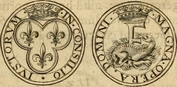 An illustration from Sylloge numismatum elegantiorum, quae diuersi impp., reges, principes, comites, respublicae diuersas ob causas ab anno 1500 ad annum usq[ue] 1600 cudi fecerunt, concinnata & historica narratione (sed breui) illustrata, 1620, leaf 82