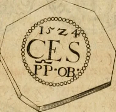An illustration from Sylloge numismatum elegantiorum, quae diuersi impp., reges, principes, comites, respublicae diuersas ob causas ab anno 1500 ad annum usq[ue] 1600 cudi fecerunt, concinnata & historica narratione (sed breui) illustrata, 1620, leaf 83