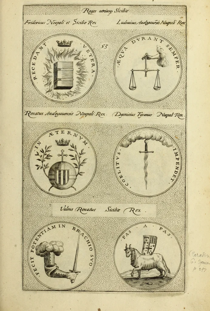 An illustration from Symbola diuina & humana pontificvm, imperatorum, regum, 1600, leaf 112