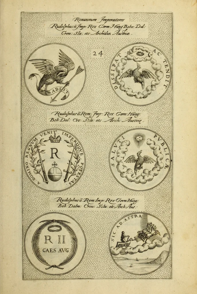 An illustration from Symbola diuina & humana pontificvm, imperatorum, regum, 1600, leaf 54