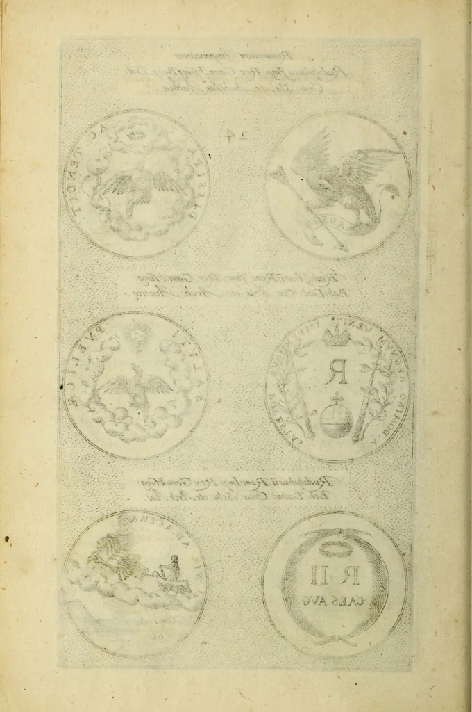 An illustration from Symbola diuina & humana pontificvm, imperatorum, regum, 1600, leaf 55