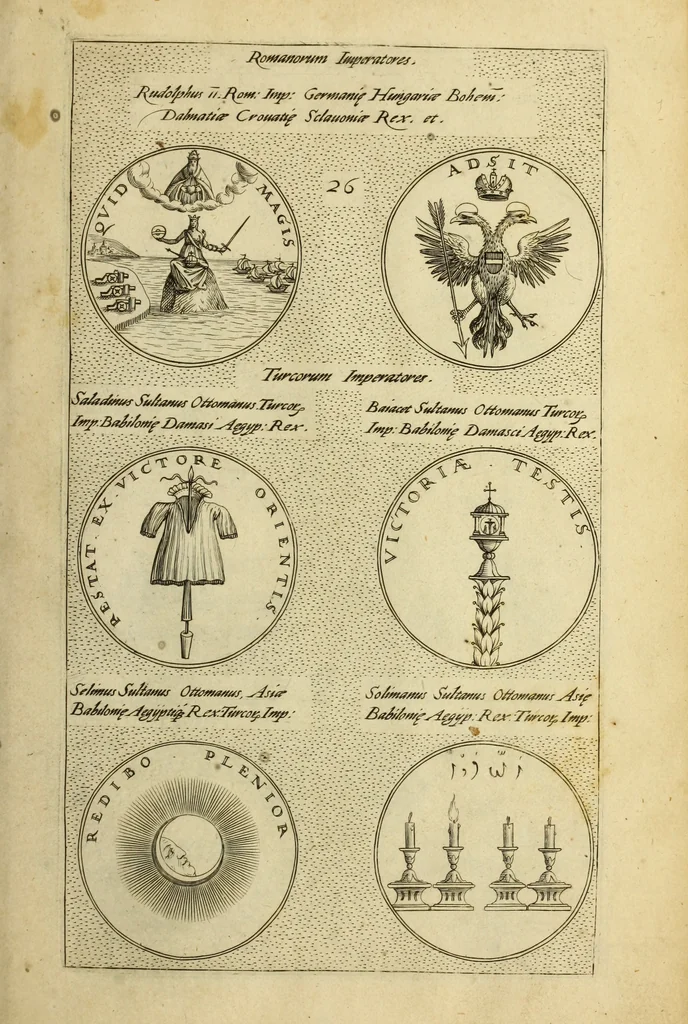 An illustration from Symbola diuina & humana pontificvm, imperatorum, regum, 1600, leaf 58