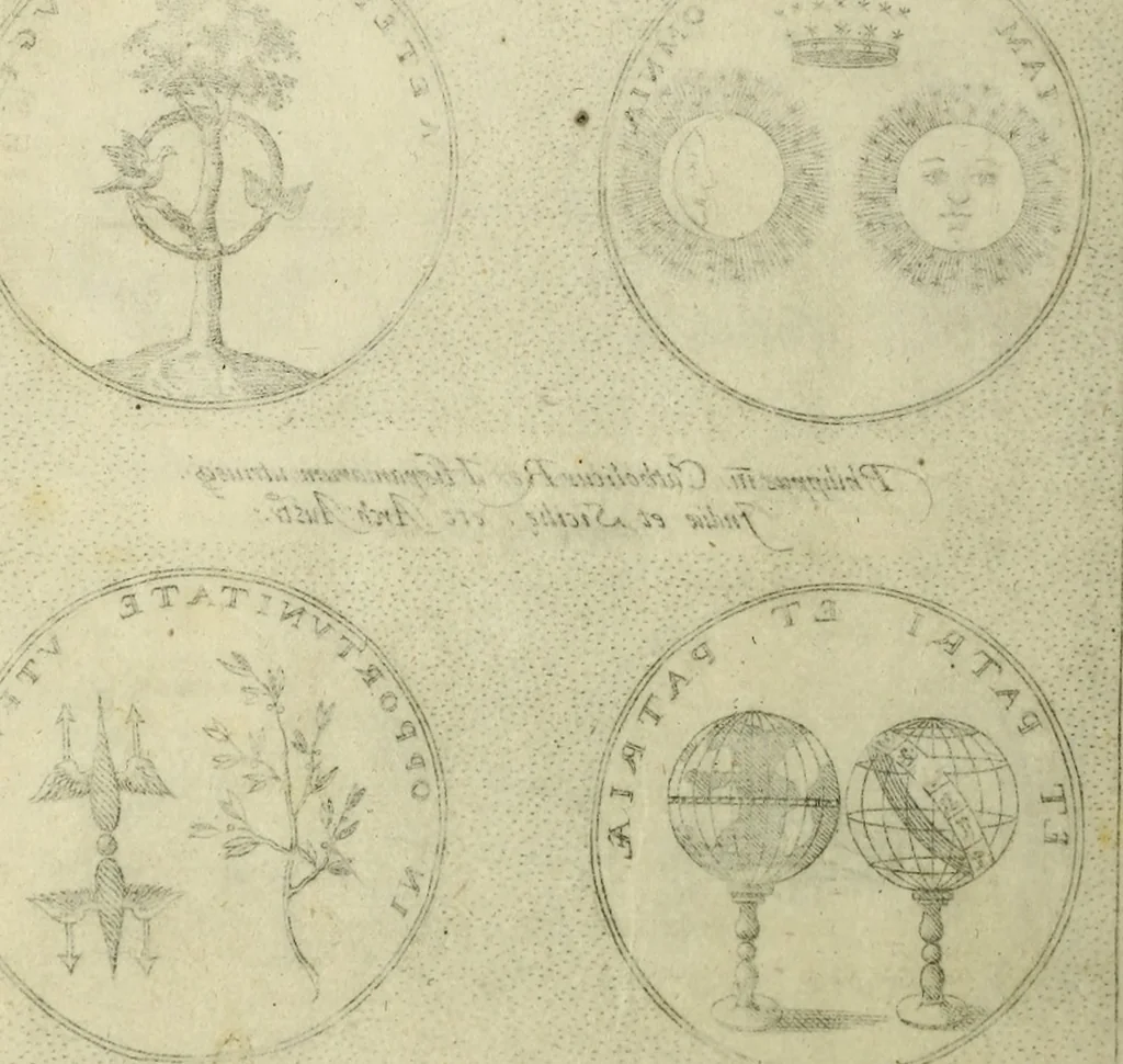 An illustration from Symbola diuina & humana pontificvm, imperatorum, regum, 1600, leaf 73