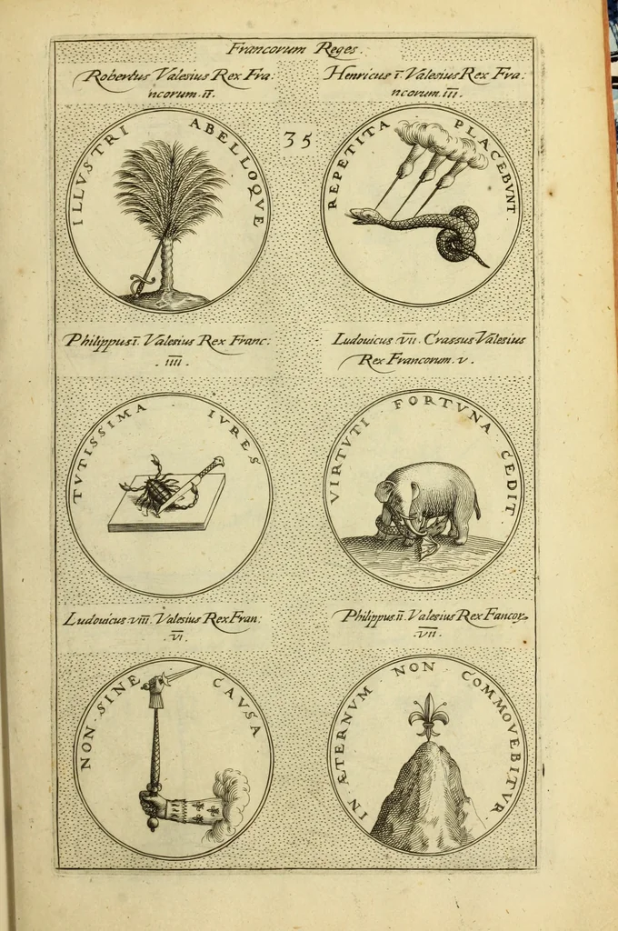 An illustration from Symbola diuina & humana pontificvm, imperatorum, regum, 1600, leaf 76