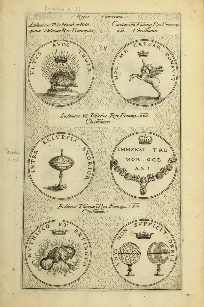 An illustration from Symbola diuina & humana pontificvm, imperatorum, regum, 1600, leaf 82