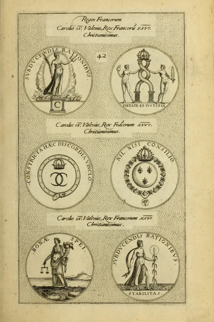 An illustration from Symbola diuina & humana pontificvm, imperatorum, regum, 1600, leaf 90
