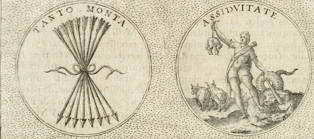 An illustration from Symbola diuina & humana pontificum, imperatorum, regum, 1652, leaf 261