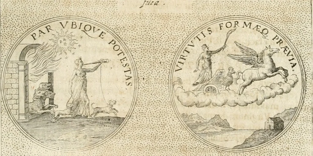 An illustration from Symbola diuina & humana pontificum, imperatorum, regum, 1652, leaf 428