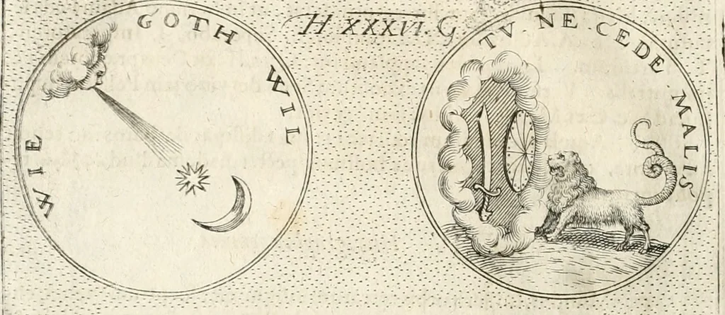 An illustration from Symbola diuina & humana pontificum, imperatorum, regum, 1652, leaf 59